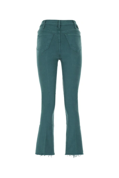 Shop Mother The Hustler Ankle Fray Jeans In Green