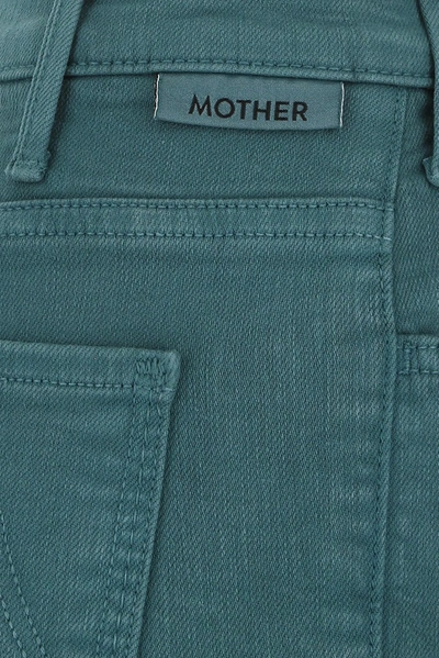 Shop Mother The Hustler Ankle Fray Jeans In Green