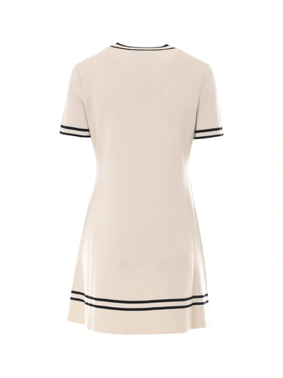 Shop Gucci Gg Jacquard Dress In Neutrals