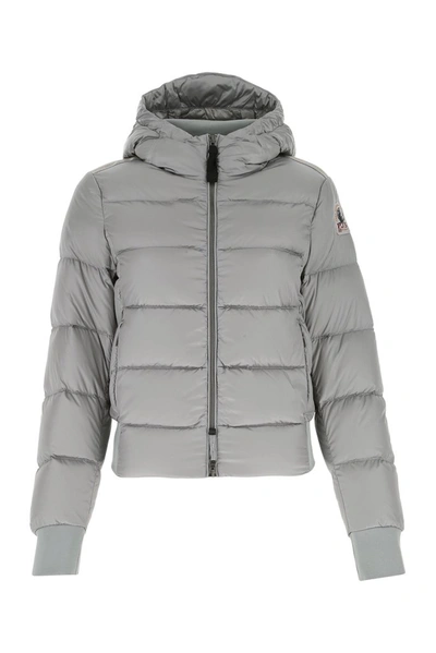Shop Parajumpers Mariah Bomber Hooded Jacket In Grey