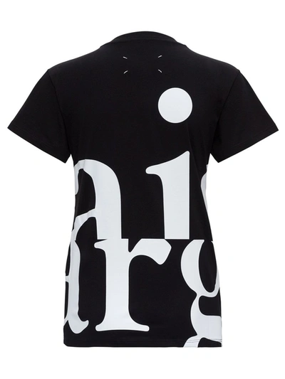 Shop Maison Margiela Maxi Logo Print T In Black