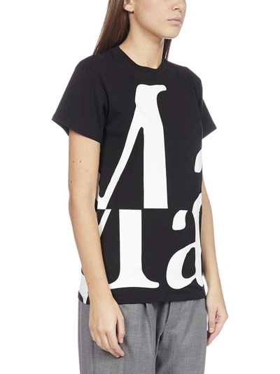 Shop Maison Margiela Maxi Logo Print T In Black