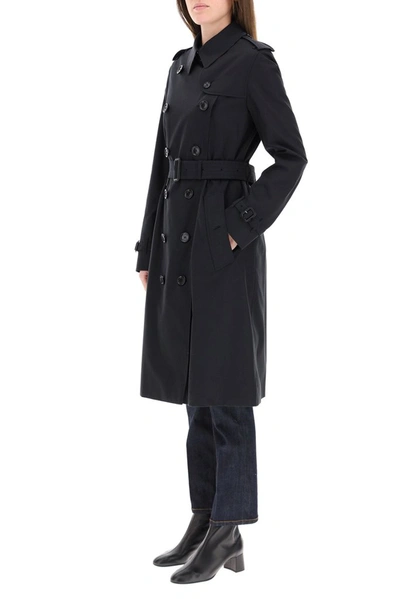 Shop Burberry Kensington Heritage Trench Coat In Black