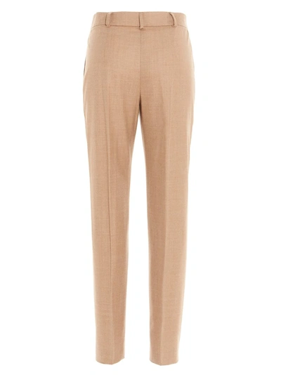 Shop Agnona Tailored Pants In Beige