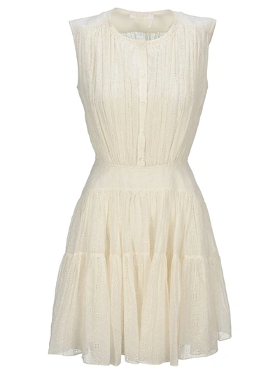 Shop Chloé Sleeveless Mini Dress In White