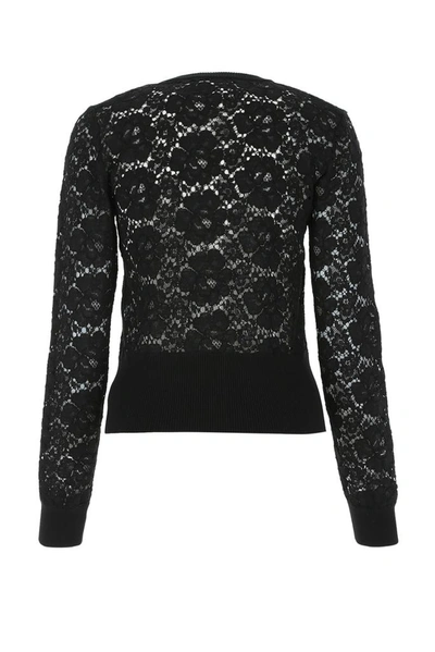 Shop Dolce & Gabbana Lace Buttoned Cardigan In Black