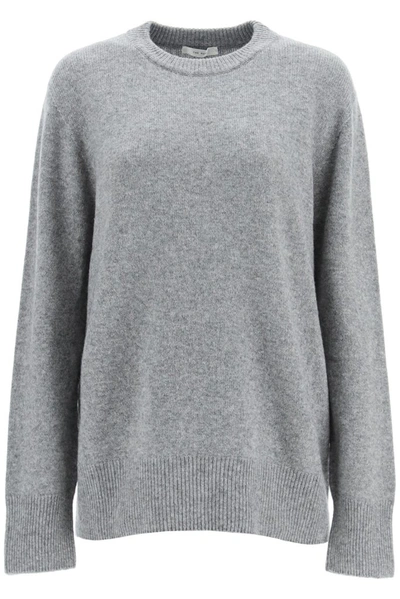 Shop The Row Crewneck Knit Sweater In Grey