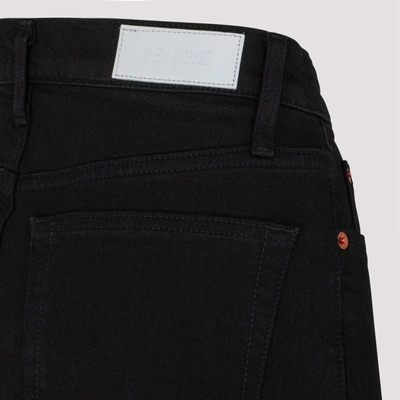 Shop Re/done High Rise Stove Pipe Jeans In Black