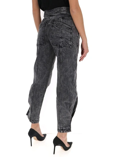 Shop Ulla Johnson Carmen Belted Tapered Jeans In Grey