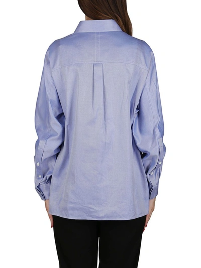 Shop Agnona Flared Shirt In Blue