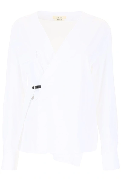 Shop Alyx 1017  9sm Wrap Longsleeve Shirt In White