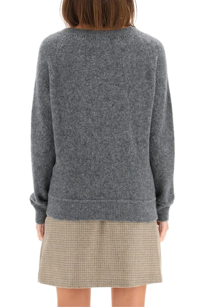 Shop A.p.c. A.p.c Laya Crewneck Knit Sweater In Grey