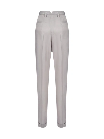 Shop Maison Margiela High Rise Tailored Trousers In Grey