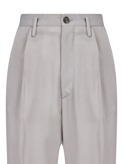 Shop Maison Margiela High Rise Tailored Trousers In Grey