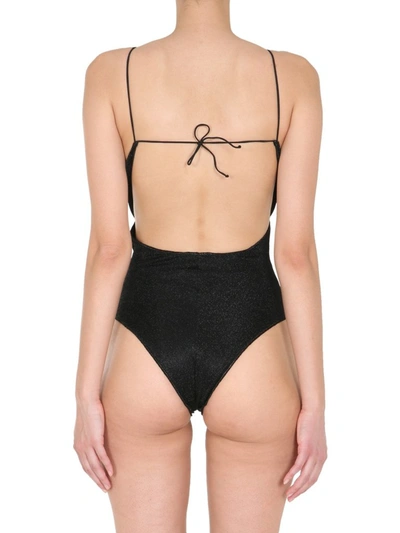 Shop Oseree Oséree Triangle Ring One Piece Swimsuit In Black