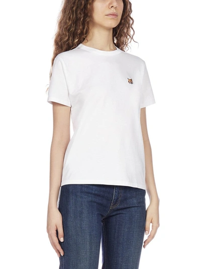 Shop Maison Kitsuné Fox Head Patch Classic T In White