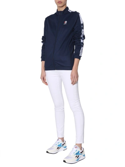 Shop Reebok Side Band Sweatshirt In Blue