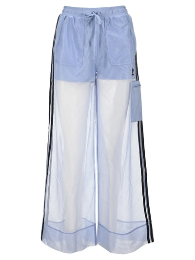 Shop Adidas Originals Mesh Track Pants In Blue