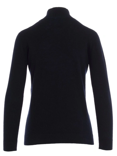 Shop Agnona Turtleneck Sweater In Blue