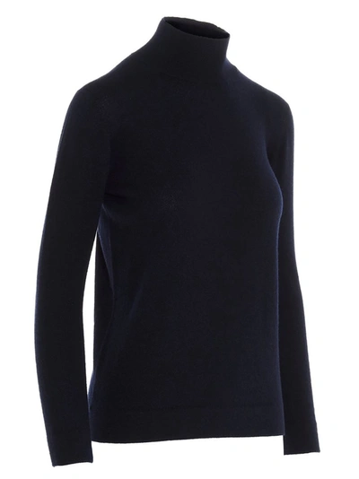 Shop Agnona Turtleneck Sweater In Blue