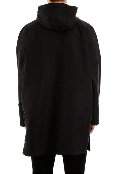 Shop Alyx 1017  9sm Buckle Detail Hooded Coat In Black