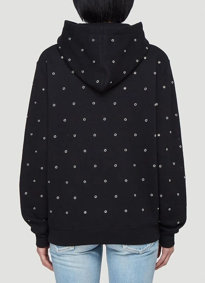 Shop Saint Laurent Logo Hoodie In Black