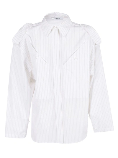 Shop Givenchy Striped Shirt In White