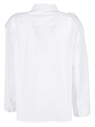 Shop Givenchy Striped Shirt In White