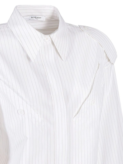 Shop Givenchy Striped Shirt In White