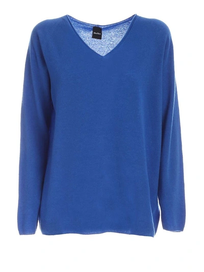 Shop Max Mara V In Blue