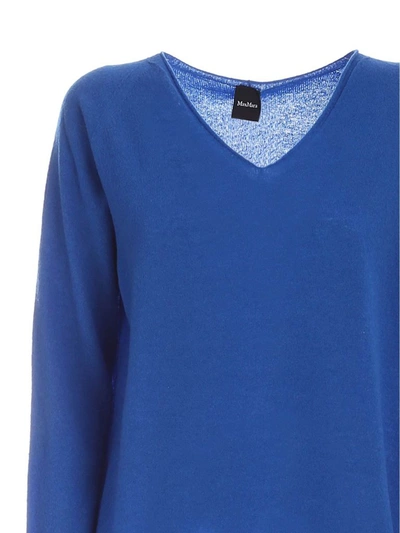 Shop Max Mara V In Blue