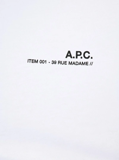 Shop Apc A.p.c Logo Print T In White