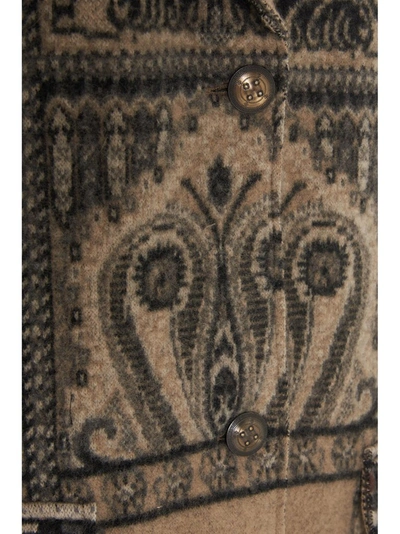 Shop Etro Paisley Patterned Single Breasted Coat In Multi