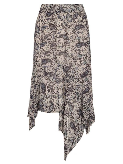 Shop Isabel Marant Étoile Eda Asymmetric Skirt In Multi