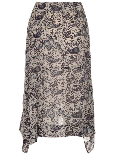 Shop Isabel Marant Étoile Eda Asymmetric Skirt In Multi