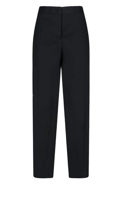 Shop Jil Sander Cropped Tailored Trousers In Black