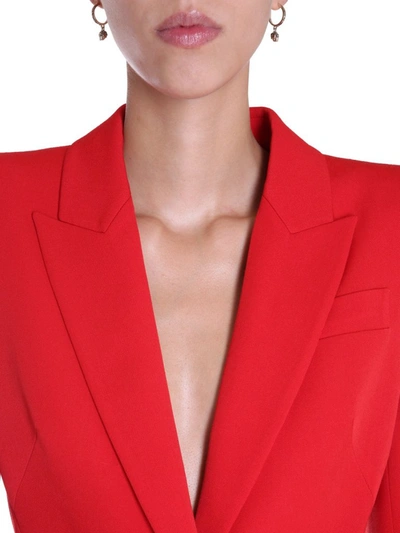 Shop Alexander Mcqueen Single Breasted Blazer In Red