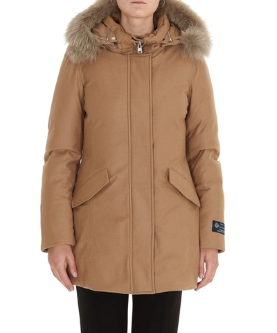 Woolrich Luxe Arctic Parka In Camel Color In Beige | ModeSens