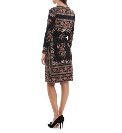 Shop Etro Floral Knitted Dress In Multi