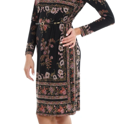 Shop Etro Floral Knitted Dress In Multi