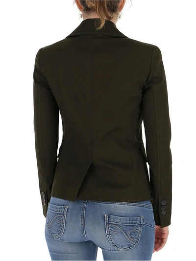 Shop Dsquared2 Single Breasted Blazer In Green