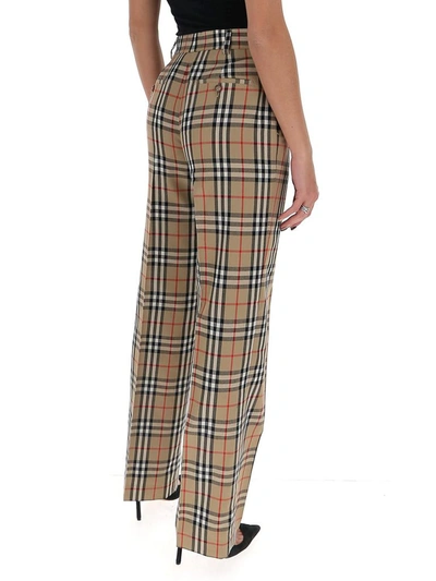 Shop Burberry Vintage Check Tailored Trousers In Multi