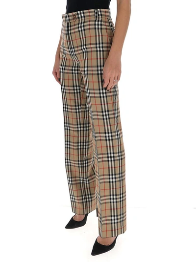 Shop Burberry Vintage Check Tailored Trousers In Multi