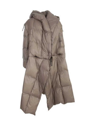 Shop Issey Miyake Long Padded Coat In Grey