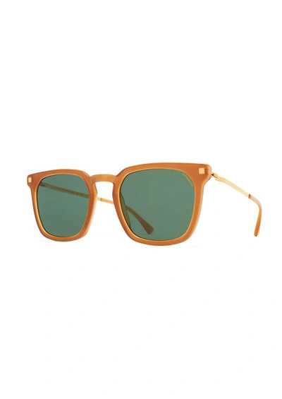 Shop Mykita Lite Sun Borga Square Frame Sunglasses In Orange