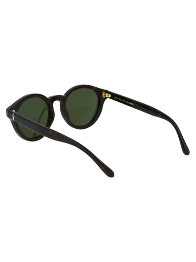 Shop Polo Ralph Lauren Round Frame Sunglasses In Brown