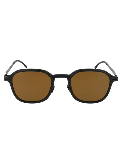 Shop Mykita Fir Square Frame Sunglasses In Black