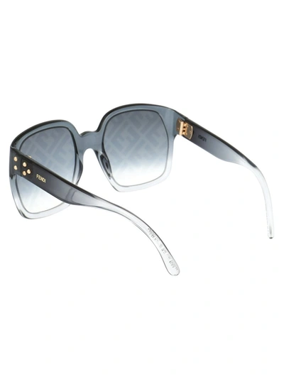 Shop Fendi Eyewear Oversized Square Frame Sunglasses In Grey