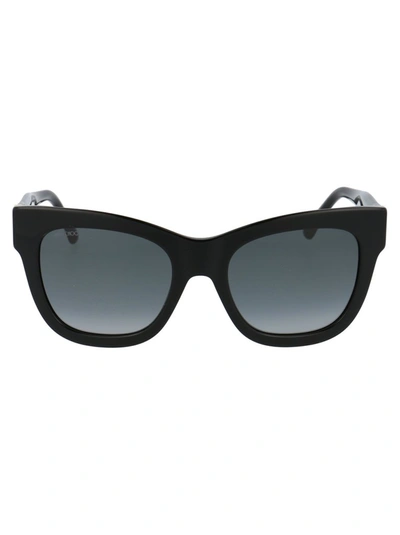 Shop Jimmy Choo Eyewear Jan Square Frame Sunglasses In Black