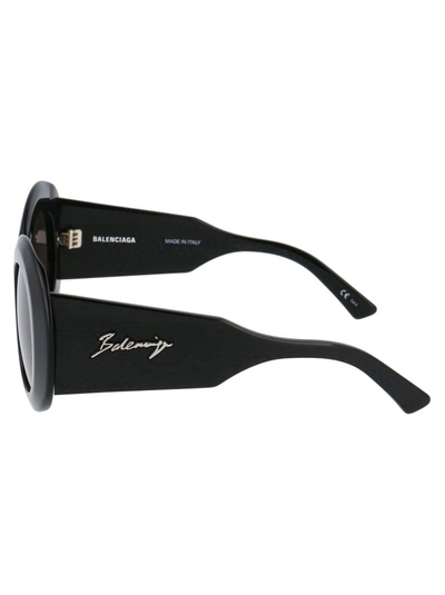 Shop Balenciaga Eyewear Round Frame Sunglasses In Black